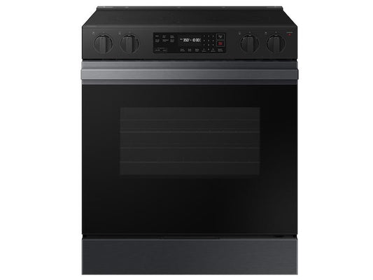 Samsung NSE6DG8100MT Bespoke 6.3 Cu. Ft. Smart Slide-In Electric Range With Precision Knobs In Matte Black Steel