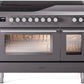 Ilve UPI486WMPMG Professional Plus Ii 48 Inch Electric Freestanding Range In Matte Graphite With Trim