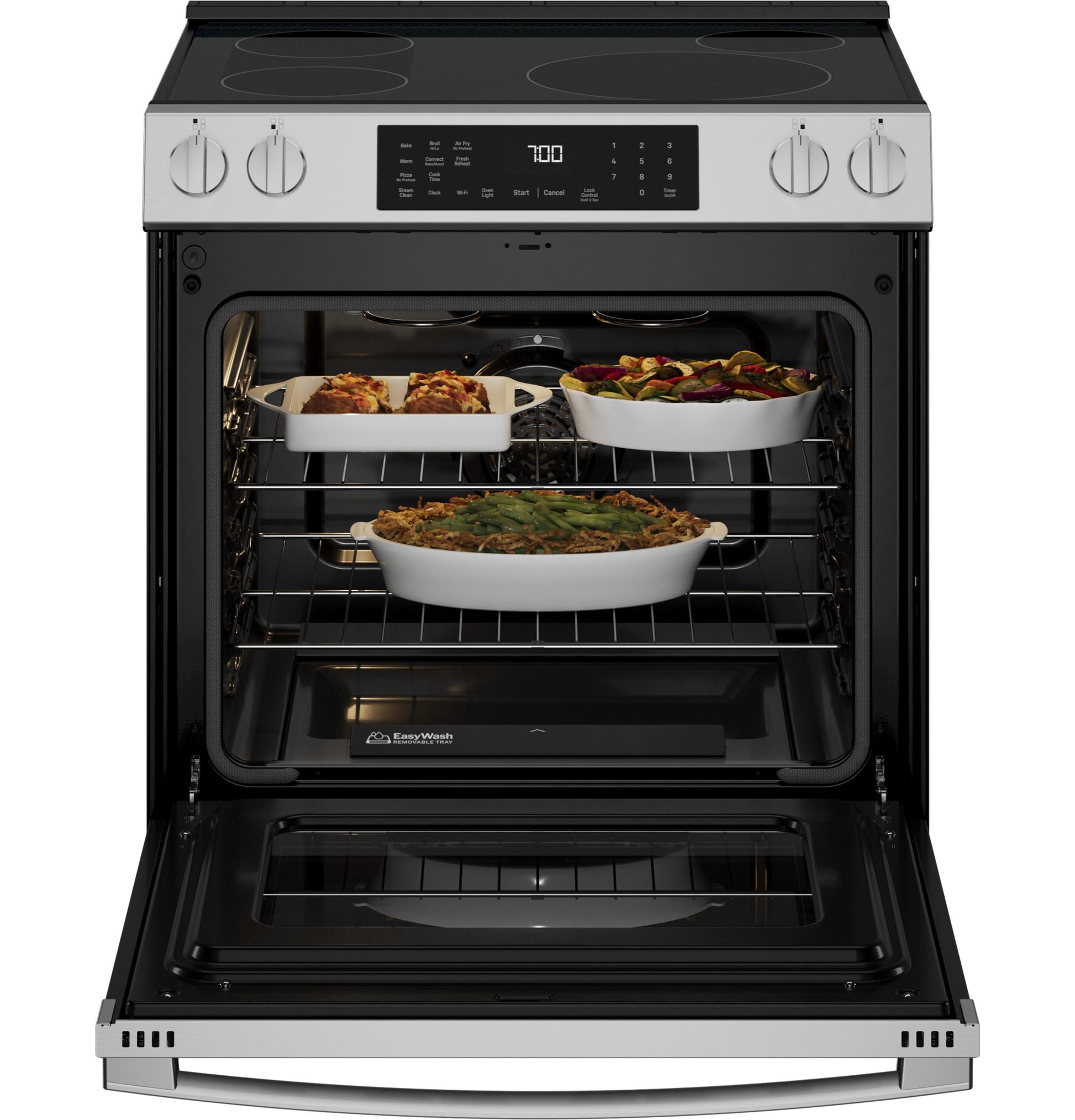 Ge Appliances PHS700AYFS Ge Profile&#8482; Energy Star® 30" Smart Slide-In Induction And Convection Range With No Preheat Air Fry And Easywash&#8482; Oven Tray