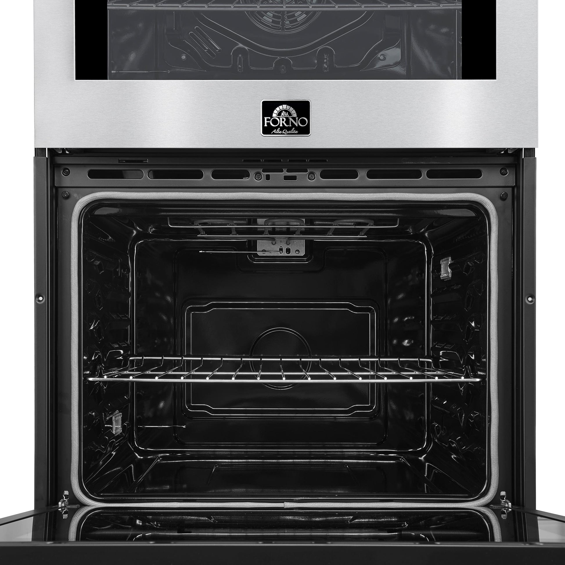 Forno FBOEL132430 Forno Vomero 30-Inch Double Wall Oven, Stainless Steel, 10 Cu.Ft Total Capacity, 7100W Convection, Mechanical Controls, Self-Cleaning Function