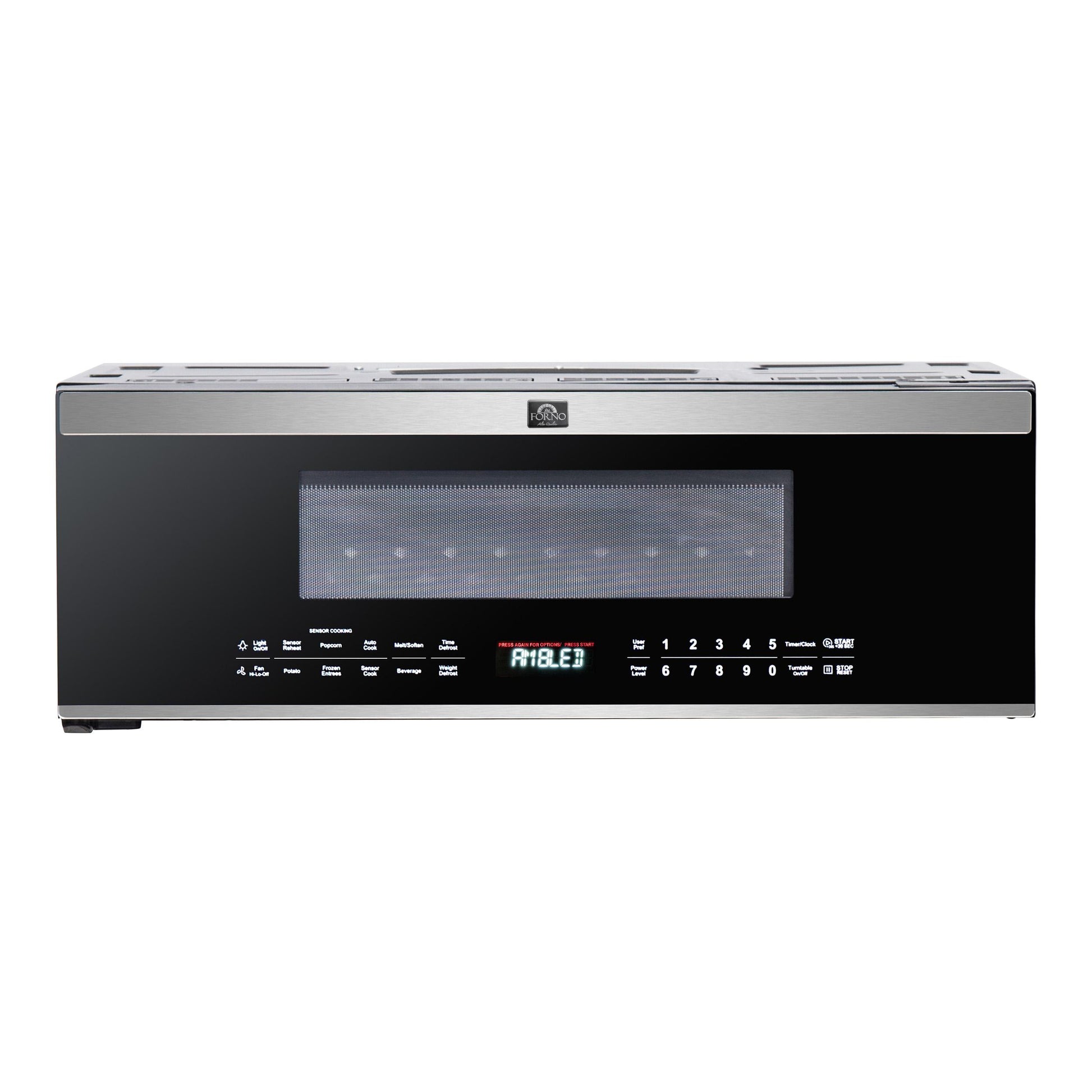 Forno FOTR308030 Forno Padula Over The Range Microwave, 30-Inch 1.2 Cu.Ft., Stainless Steel, 400 Cfm, Sensor Cook