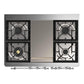 Ilve UMD40FNR3BGCLP Ilve Umd40Fnr3Bgclp Majestic Iii 40 Inch Dual Fuel Range With 6 Burners And Griddle, Dual Function Burner Up To 25,000 Btu (Liquid Propane, Triple Glass Door, Blue Grey, Chrome)