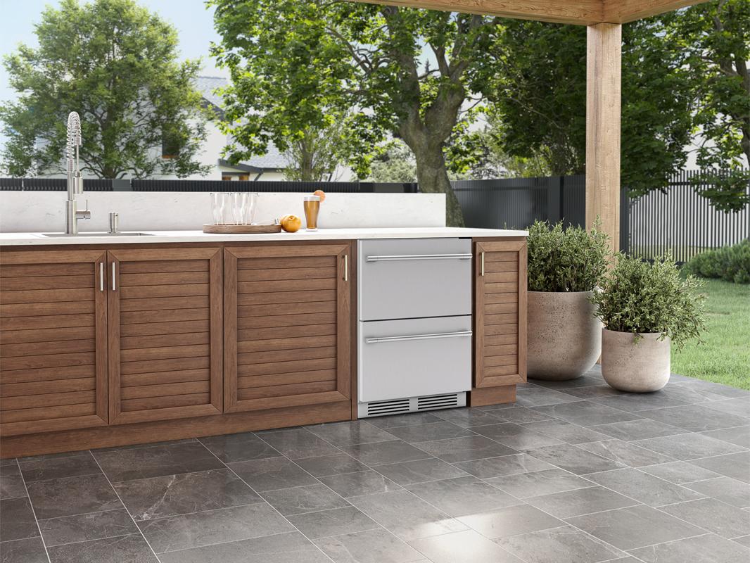 Zephyr PRRD24C2ASOD 24" Outdoor Dual Zone Refrigerator Drawers