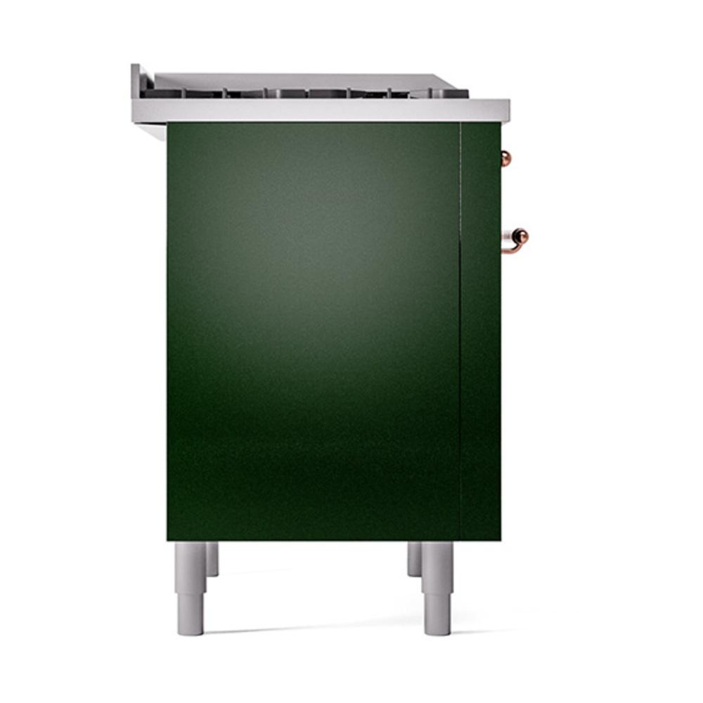 Ilve UN36FQNMPEGP Ilve Un36Fqnmpegp Nostalgie Ii Noblesse 36" Dual Fuel Range (Natural Gas, Solid Door, Emerald Green, Copper)