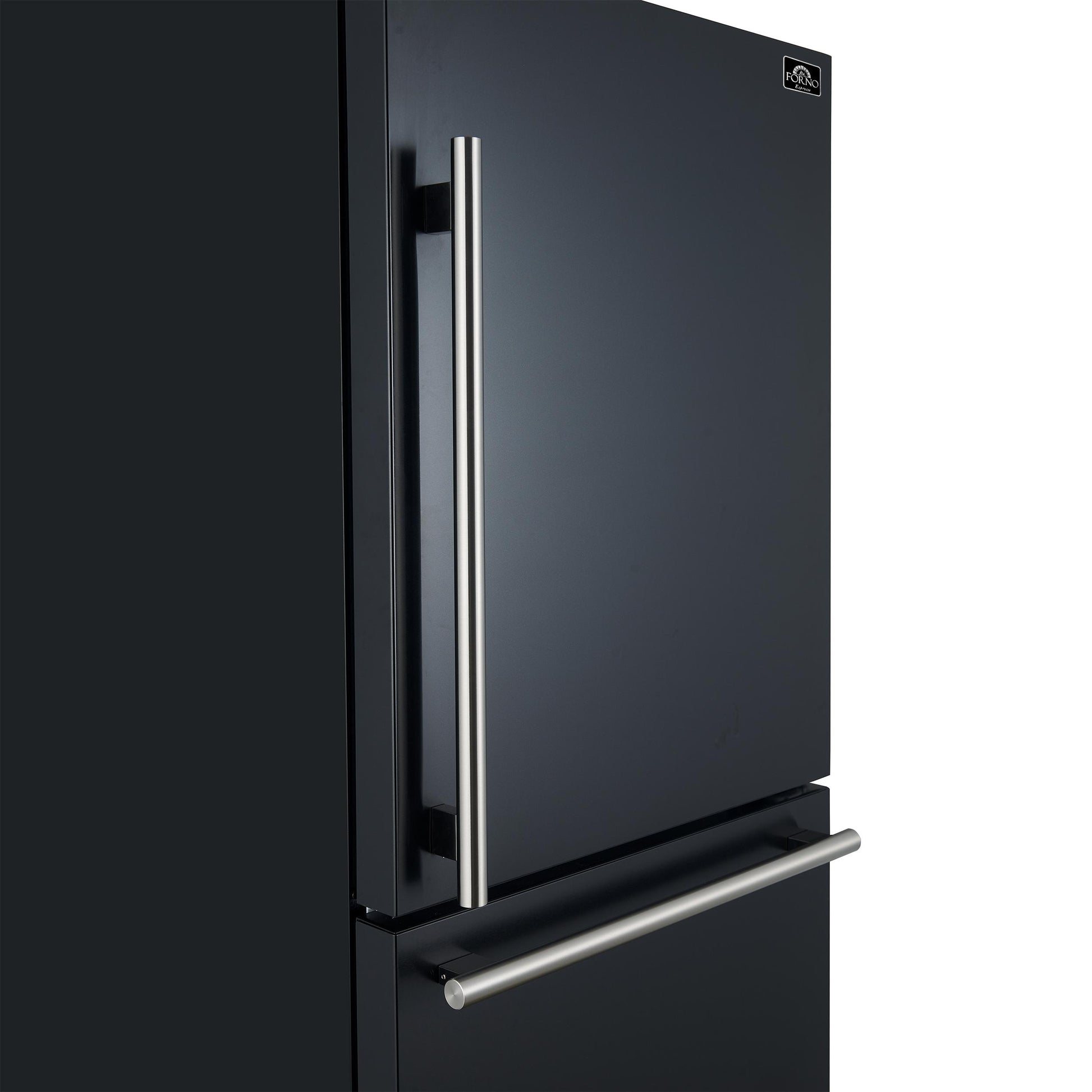 Forno FFFFD178531BLK Forno Milano Espresso 31-Inch Bottom Freezer Refrigerator, Black, 17.2 Cu.Ft Capacity, Energy Efficient