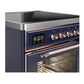 Ilve UMIB30NR3MBP Ilve Umib30Nr3Mbp Majestic Iii 30 Inch Induction Range With 4 Elements, 4 Cu. Ft. Oven Capacity (Triple Glass Door, Midnight Blue, Copper)