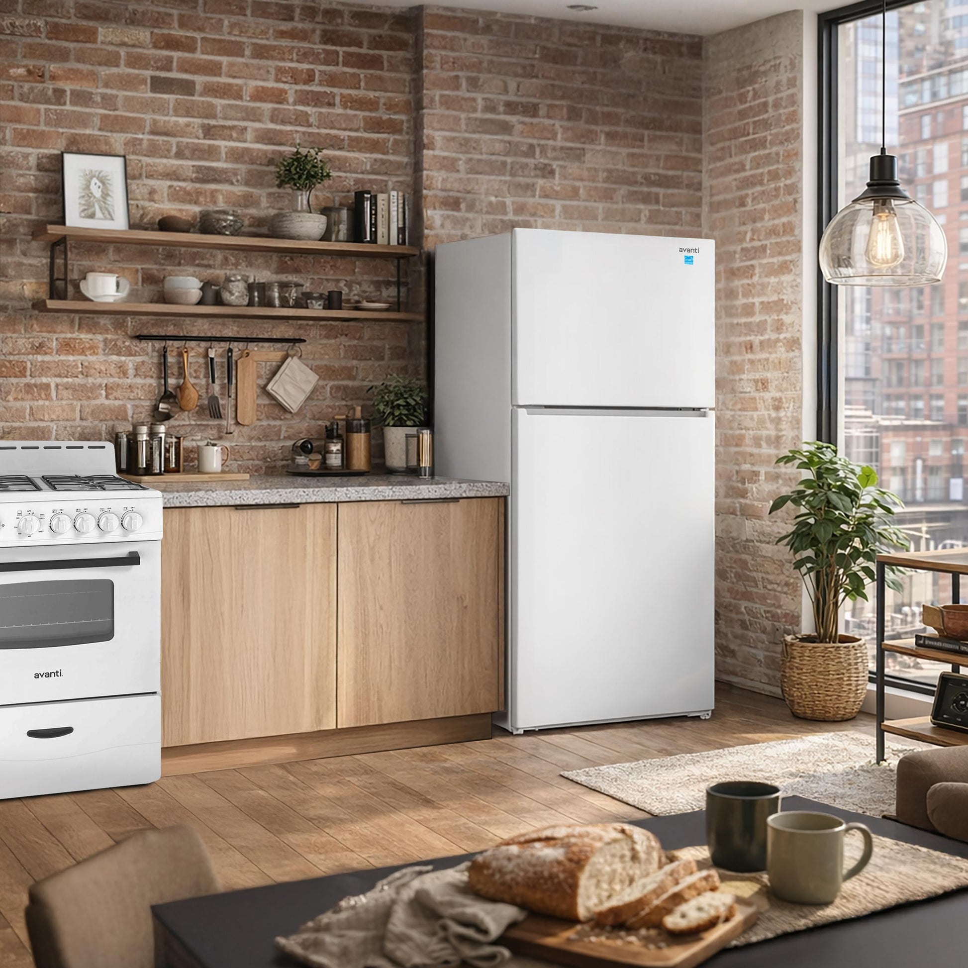 Avanti AVFF21DLJM0W Avanti Maxxspace Insulation™ Technology Garage-Ready Frost-Free Ice Maker-Ready Refrigerator, 21 Cu. Ft., Energy Star, White (Avff21Dljm0W)