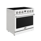 Thor Kitchen ARE36W 36 Inch Electric Range In White - Contemporary Professional