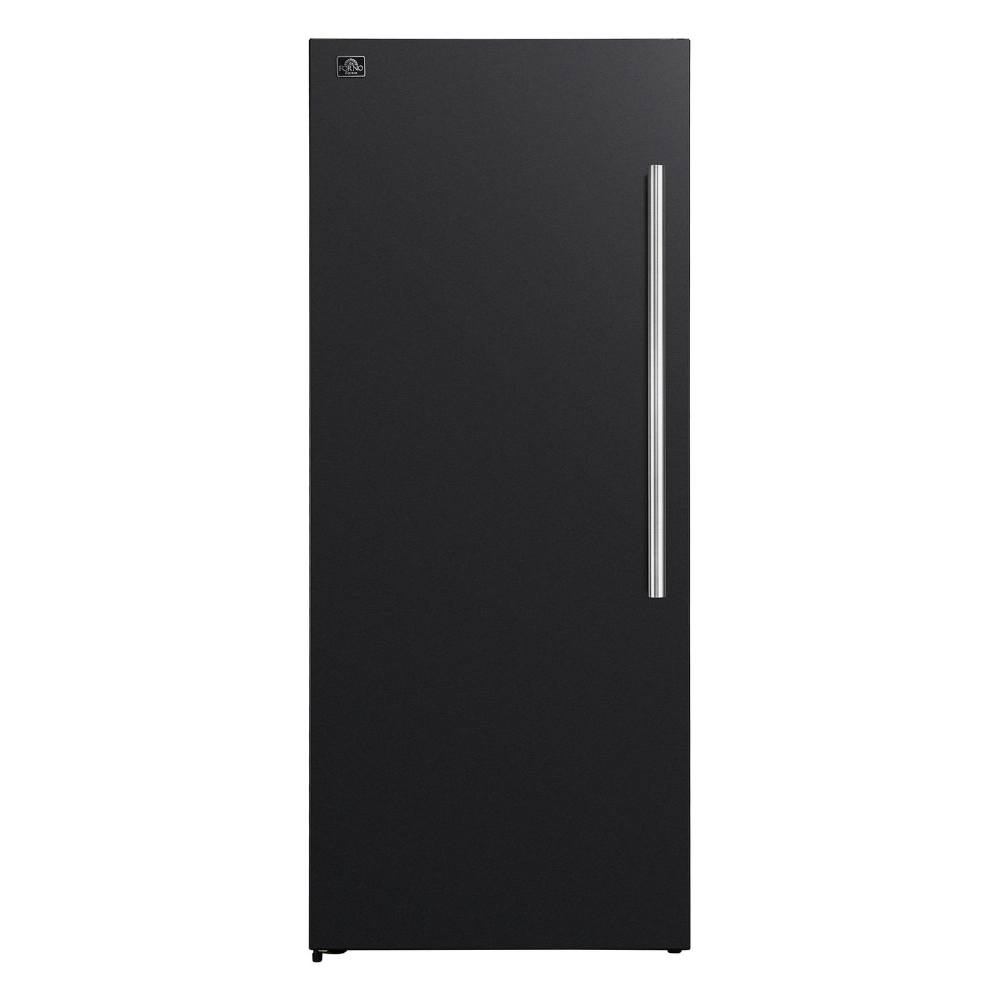 Forno FFFFD172228BLKLS Forno Maderno 28-Inch Convertible Upright Freezer/Refrigerator In Black With Antique Brass Handle, 13.6 Cu.Ft., Left Swing