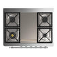 Ilve UM36FNR3SSCLP Ilve Um36Fnr3Ssclp Majestic Iii 36 Inch Dual Fuel Range With 6 Black Brass Burners And Griddle, Dual Function Burner Up To 25,000 Btu (Triple Glass Door, Stainless Steel, Chrome, Liquid Propane)