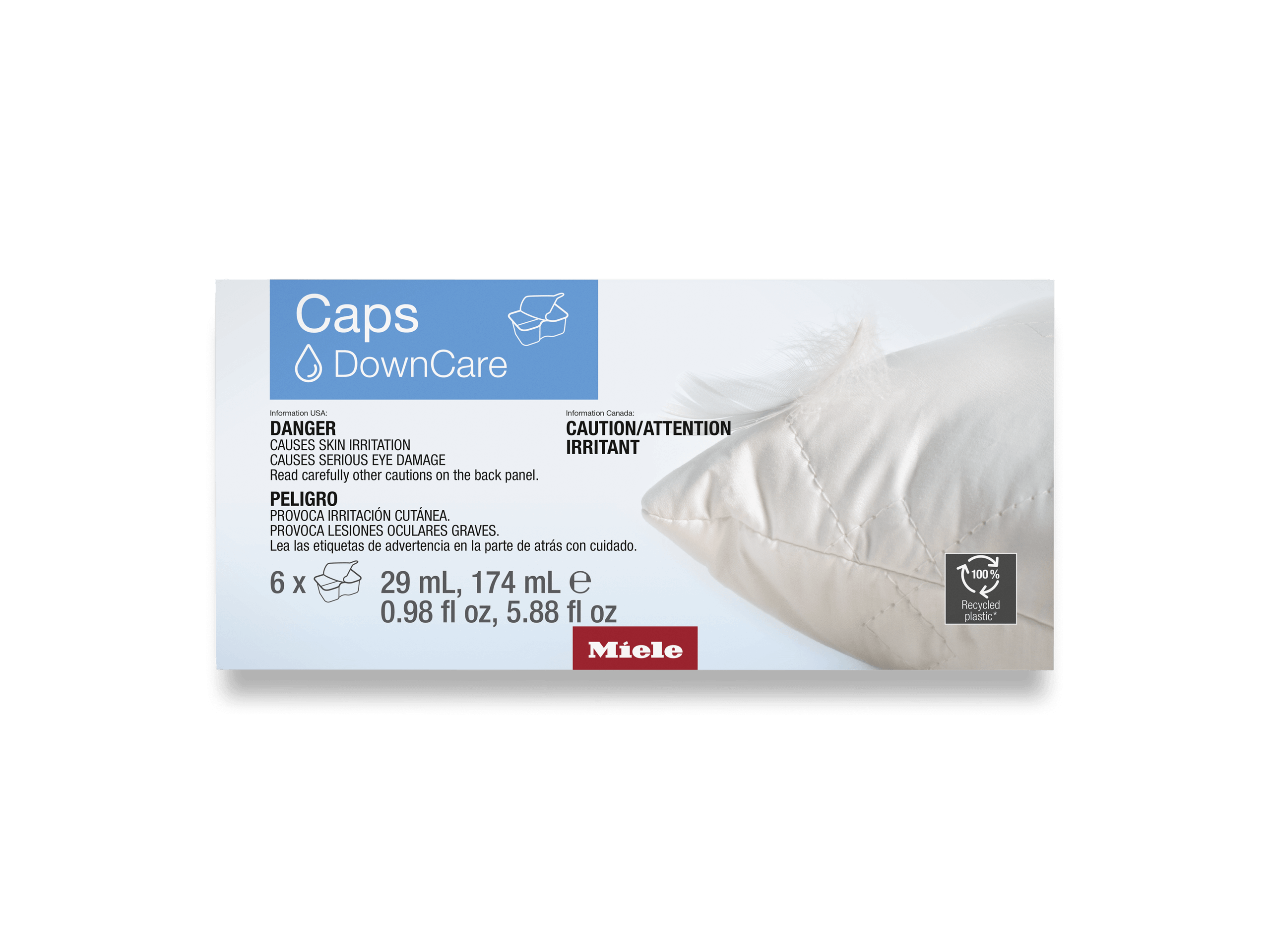 Miele WACDC0602L Downcare Capsules - 6-Pack Of Special Detergent For Down Fabrics. Easyopen.