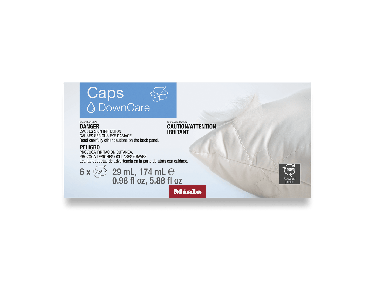 Miele WACDC0602L Downcare Capsules - 6-Pack Of Special Detergent For Down Fabrics. Easyopen.