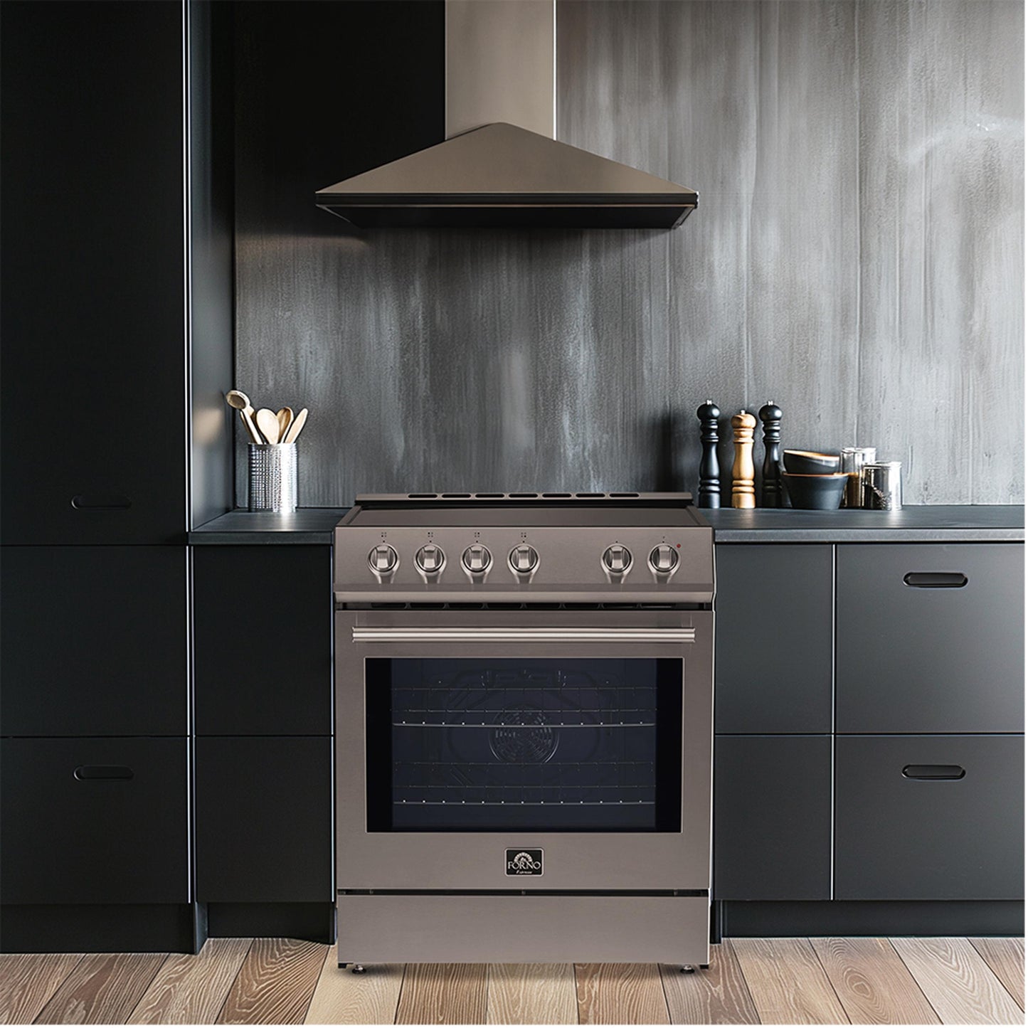 Forno FFSEL601230 Forno Leonardo Espresso 30-Inch Stainless Steel Electric Range, True Convection, Energy Efficient