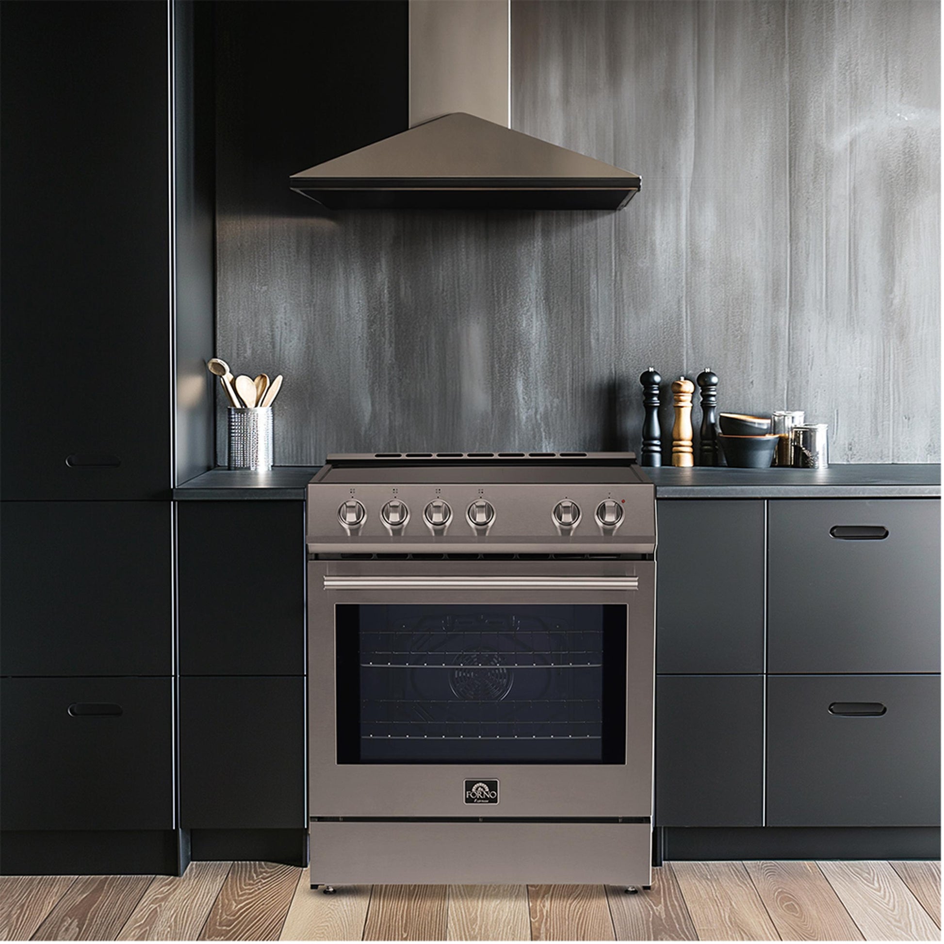 Forno FFSEL601230 Forno Leonardo Espresso 30-Inch Stainless Steel Electric Range, True Convection, Energy Efficient