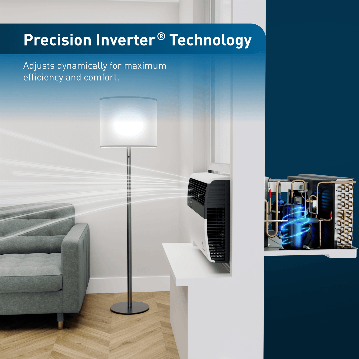 Friedrich KEVL36B35A Friedrich K Hl Inverter 36,000 Btu 230V Smart Window/Wall Air Conditioner With Electric Heat