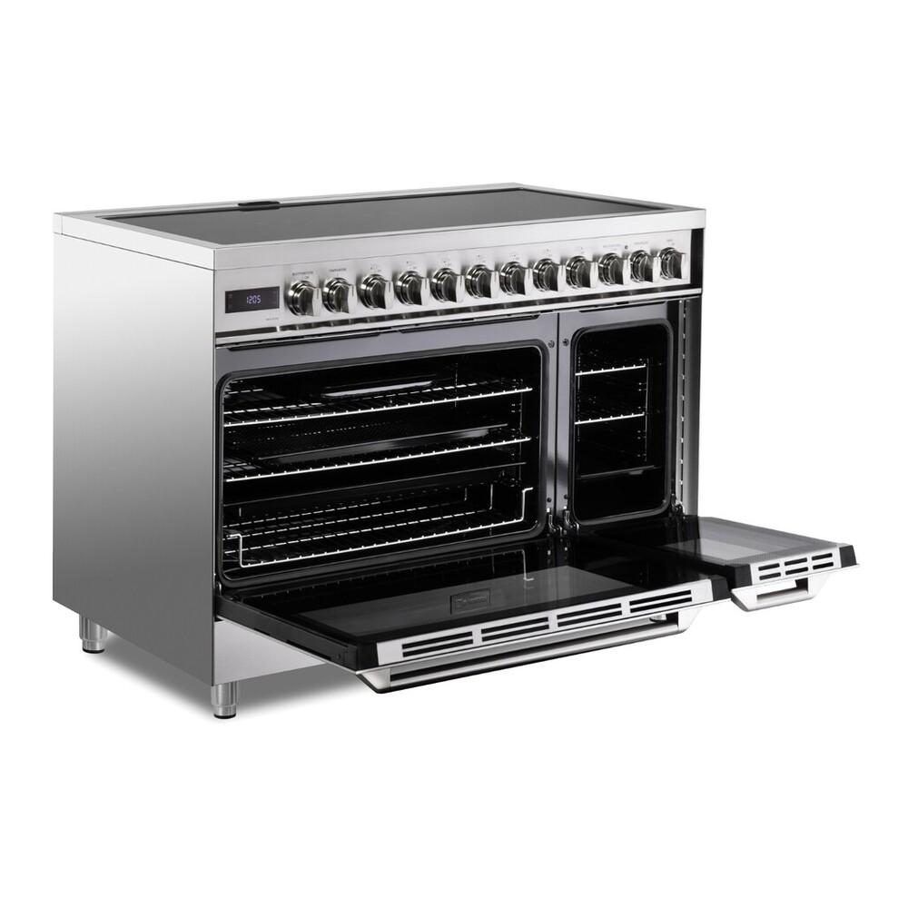Verona VUFSIE487DSS Verona Ultima 48" Induction Range With 7 Elements, Griddle And 6.5 Cu. Ft. Oven Capacity In Stainless Steel