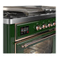 Ilve UM60FSNR3EGPLP Ilve Um60Fsnr3Egplp Majestic Iii 60 Inch Dual Fuel Range With 7 Burners, Griddle And French Top, Dual Function Burner With Up To 25,000 Btu (Liquid Propane, Triple Glass Door, Emerald Green, Copper)