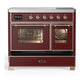 Ilve UMDIB40NR3BUP Ilve Umdib40Nr3Bup Majestic Iii 40 Inch Induction Range With 6 Elements, 3.82 Cu. Ft. Total Oven Capacity (Triple Glass Door, Burgundy, Copper)