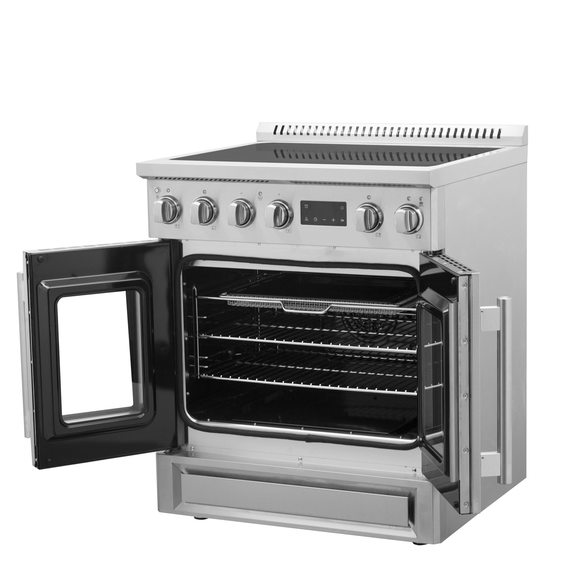 Forno FFSIN095030 Forno Torino 30 Inch French Door Induction Range With Air Fryer And True Convection Oven