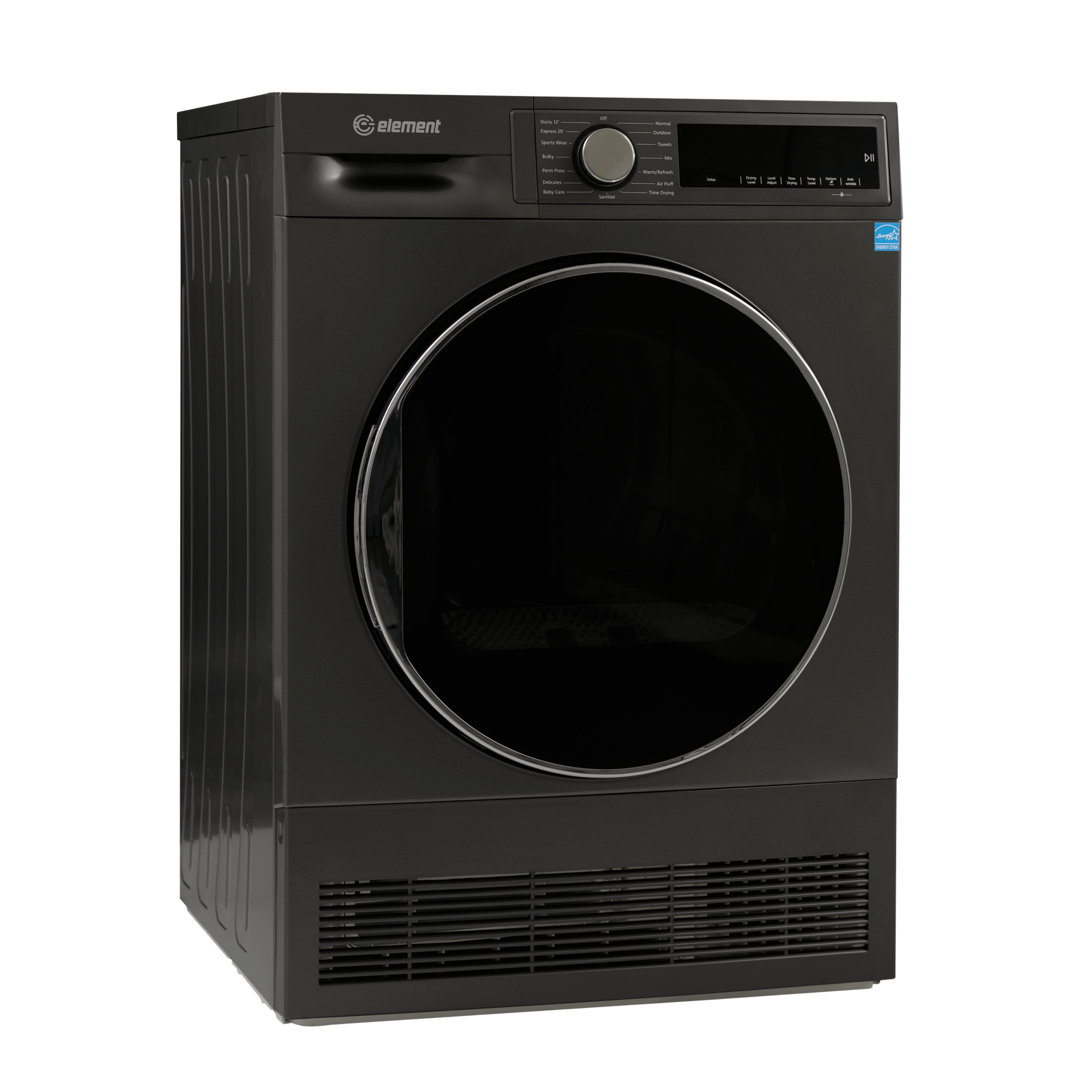 Element Appliance ECD4224EGG Element 4.0 Cu. Ft. Front Load Electric Dryer - Gray, Energy Star (Ecd4224Egg)