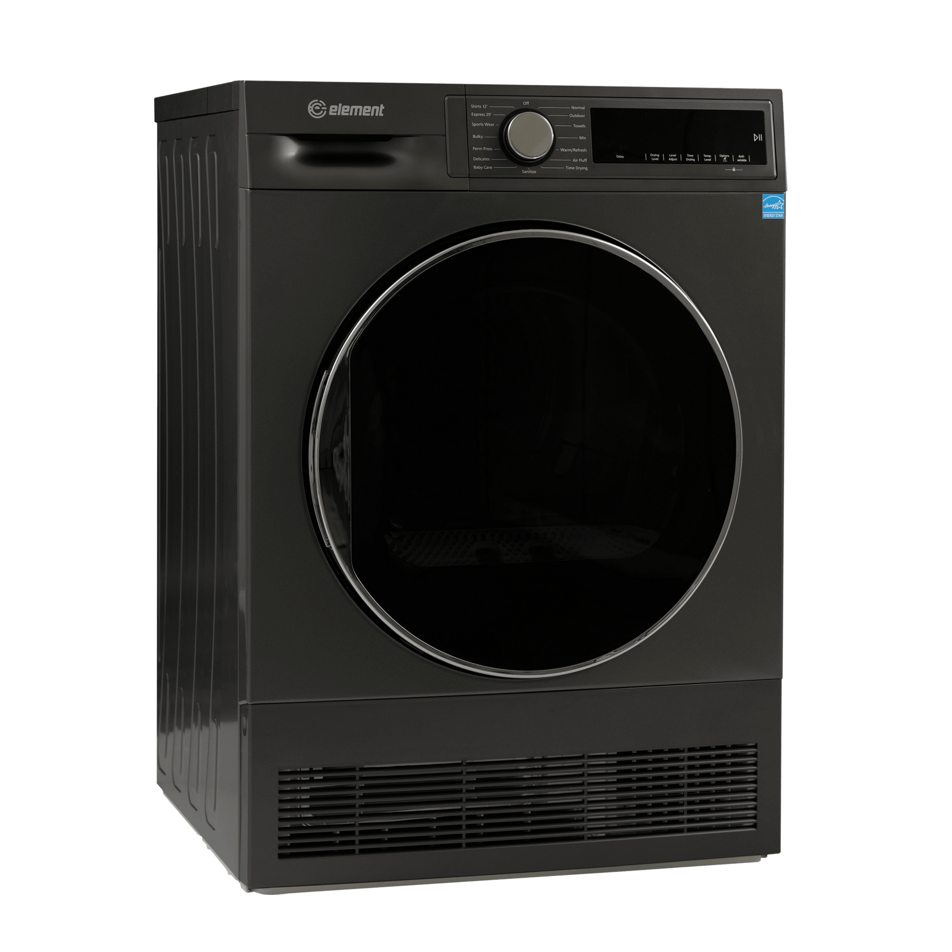 Element Appliance ECD4224EGG Element 4.0 Cu. Ft. Front Load Electric Dryer - Gray, Energy Star (Ecd4224Egg)