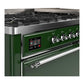 Ilve UM60FQNR3EGCLP Ilve Um60Fqnr3Egclp Majestic Iii 60 Inch Dual Fuel Range With 9 Burners And Griddle, Dual Function Burner Up To 25,000 Btu (Liquid Propane, Solid Door, Emerald Green, Chrome)