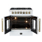 Forno FFSGS635630WHT Forno Galiano 30-Inch Freestanding French Door Dual Fuel Range White