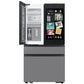 Samsung RF90F23AECR Bespoke 23 Cu. Ft. Counter Depth 4-Door French Door Refrigerator With Ai Family Hub™+ & Ai Vision Inside™ In Charcoal Glass And Stainless Steel