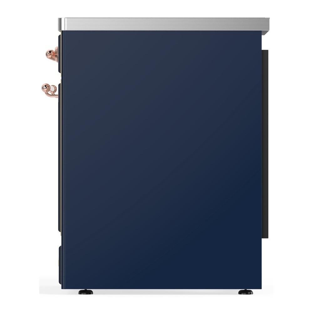 Ilve UMIB30NR3MBP Ilve Umib30Nr3Mbp Majestic Iii 30 Inch Induction Range With 4 Elements, 4 Cu. Ft. Oven Capacity (Triple Glass Door, Midnight Blue, Copper)