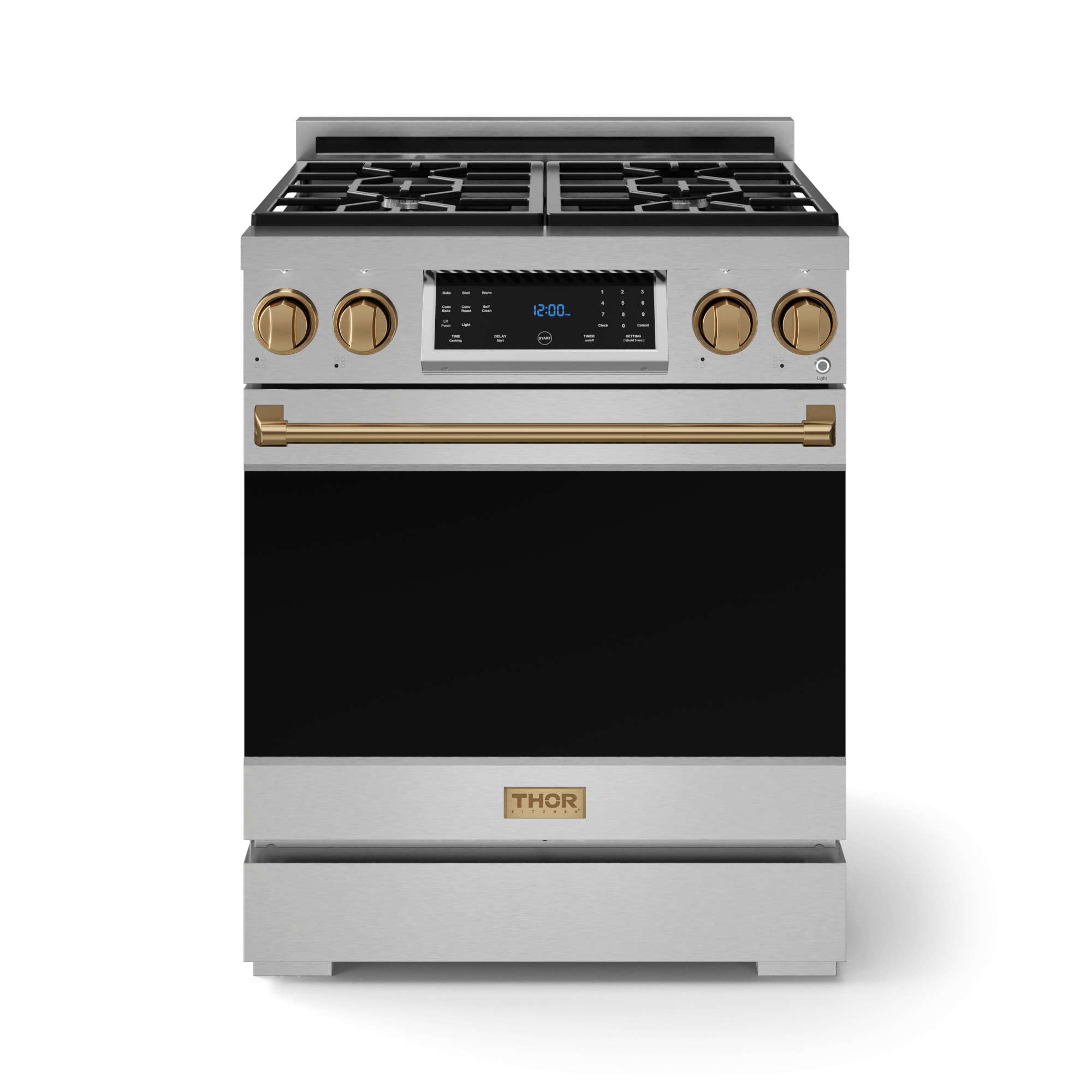 Thor Kitchen RSG30LPBRZ 30 Inch Professional Lp Range With Tilt Panel Touch Control In Stainless Steel/Bronze Gordon Ramsay Series - Rsg30Lp-Brz