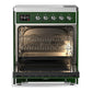 Ilve UMIB30QNR3EGC Ilve Umib30Qnr3Egc Majestic Iii 30 Inch Induction Range With 4 Elements, 4 Cu. Ft. Oven Capacity (Solid Door, Emerald Green, Chrome)