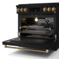 Thor Kitchen RSG36BBRZ 36 Inch Professional Gas Range With Tilt Panel Touch Control In Black/Bronze Gordon Ramsay Series - Rsg36B-Brz