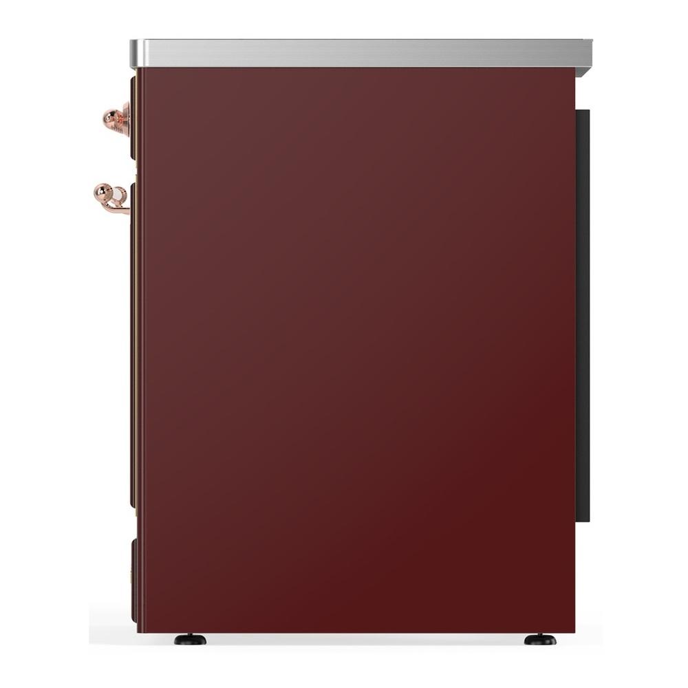 Ilve UMIB30NR3BUP Ilve Umib30Nr3Bup Majestic Iii 30 Inch Induction Range With 4 Elements, 4 Cu. Ft. Oven Capacity (Triple Glass Door, Burgundy, Copper)