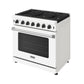 Thor Kitchen LRG3601UW 36 Inch Professional Gas Range In White