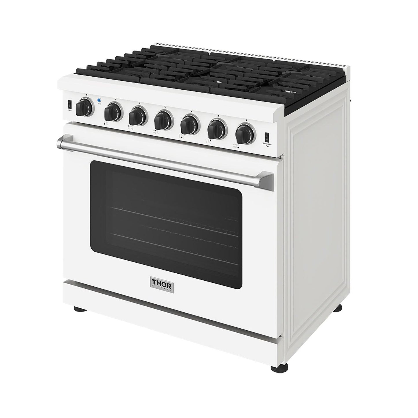 Thor Kitchen LRG3601UW 36 Inch Professional Gas Range In White