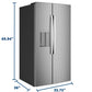 Ge Appliances GSE28NYYFS Ge® Energy Star® 27.9 Cu. Ft. Side-By-Side Refrigerator With Extra Tall Dispenser And In-Door Icemaker