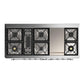 Ilve UM60FNR3BGCLP Ilve Um60Fnr3Bgclp Majestic Iii 60 Inch Dual Fuel Range With 9 Burners And Griddle, Dual Function Burner Up To 25,000 Btu (Liquid Propane, Triple Glass Door, Blue Grey, Chrome)