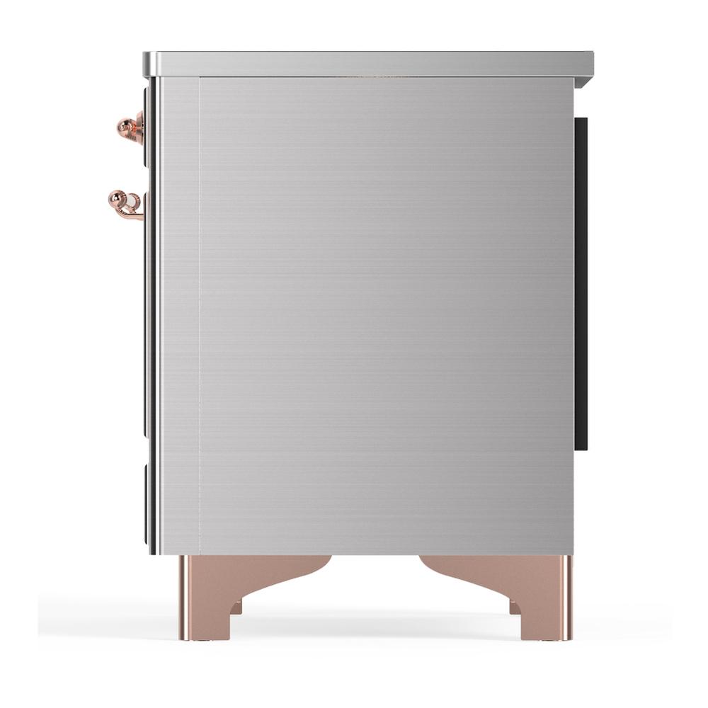 Ilve UMIB36NR3SSP Ilve Umib36Nr3Ssp Majestic Iii 36 Inch Induction Range With 6 Elements, 3.5 Cu. Ft. Total Oven Capacity (Triple Glass Door, Stainless Steel, Copper)
