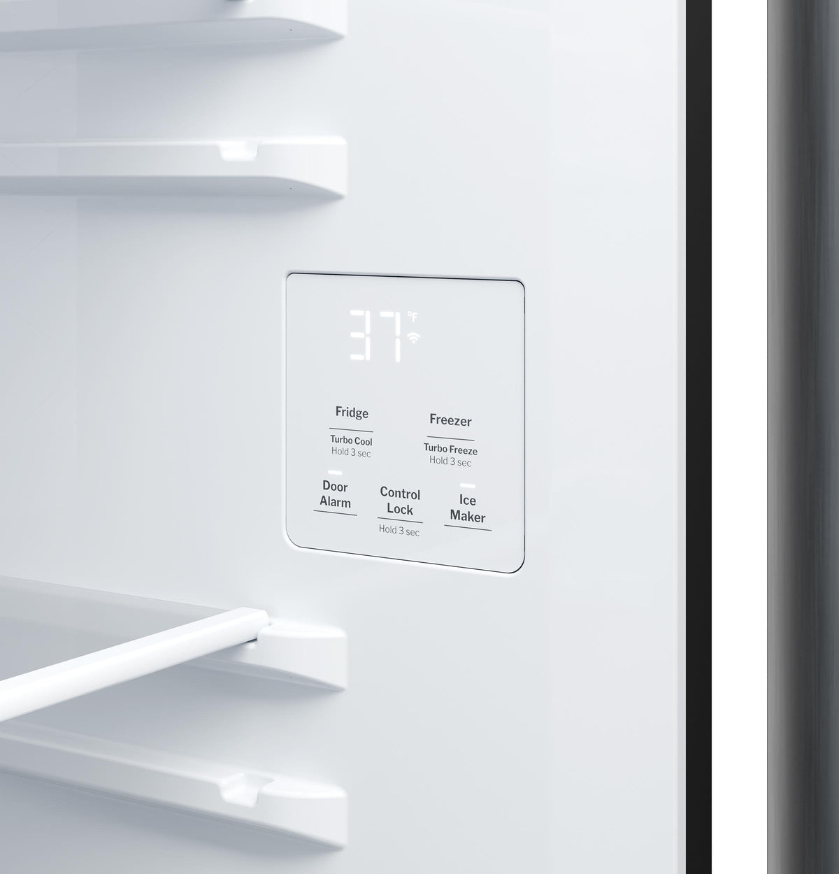 Ge Appliances GZS24NYYFS Ge® 23.6 Cu. Ft. Counter-Depth Side-By-Side Refrigerator With Extra Tall Dispenser And In-Door Icemaker