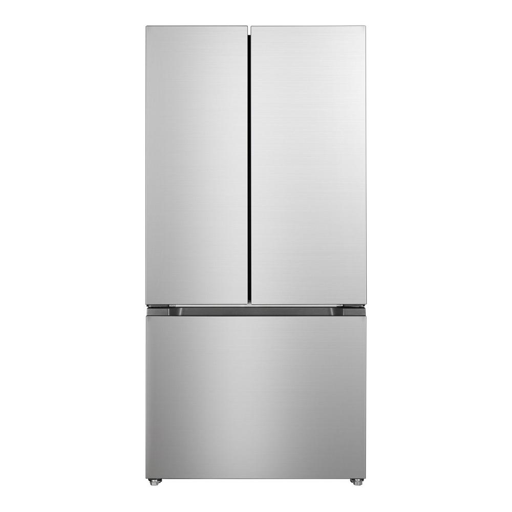 Verona VEFFD3316RISL Verona Veffd3316Risl 33 Inch Freestanding French Door Refrigerator With 16.5 Cu. Ft. Capacity, Automatic Ice Maker, Recessed Handle