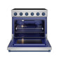 Thor Kitchen RSE36PBLU 36 Inch Professional Electric Range In Stainless Steel/Blue Gordon Ramsay Series