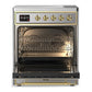 Ilve UMIB30QNR3SSG Ilve Umib30Qnr3Ssg Majestic Iii 30 Inch Induction Range With 4 Elements, 4 Cu. Ft. Oven Capacity (Solid Door, Stainless Steel, Brass)