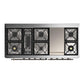 Ilve UM60FNR3MGB Ilve Um60Fnr3Mgb Majestic Iii 60 Inch Dual Fuel Range With 9 Burners And Griddle, Dual Function Burner Up To 25,000 Btu (Natural Gas, Triple Glass Door, Graphite Matte, Burnished)