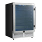 Forno FWCDR666524S Forno Frescolino 24 Inch Beverage Cooler, Stainless Steel, With Led Lighting, Triple Glass Door, 188 Can Capacity, Built-In Or Freestanding