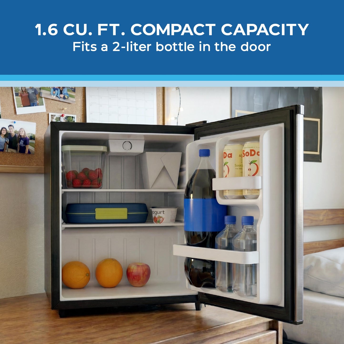 Avanti AVAR16F3S Avanti 1.6 Cu. Ft. Compact Refrigerator With Auto-Defrost, In Stainless (Avar16F3S)