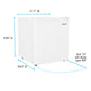 Avanti AVRM16F0W Avanti 1.6 Cu. Ft. Compact Refrigerator, Mini-Fridge, In White (Avrm16F0W)