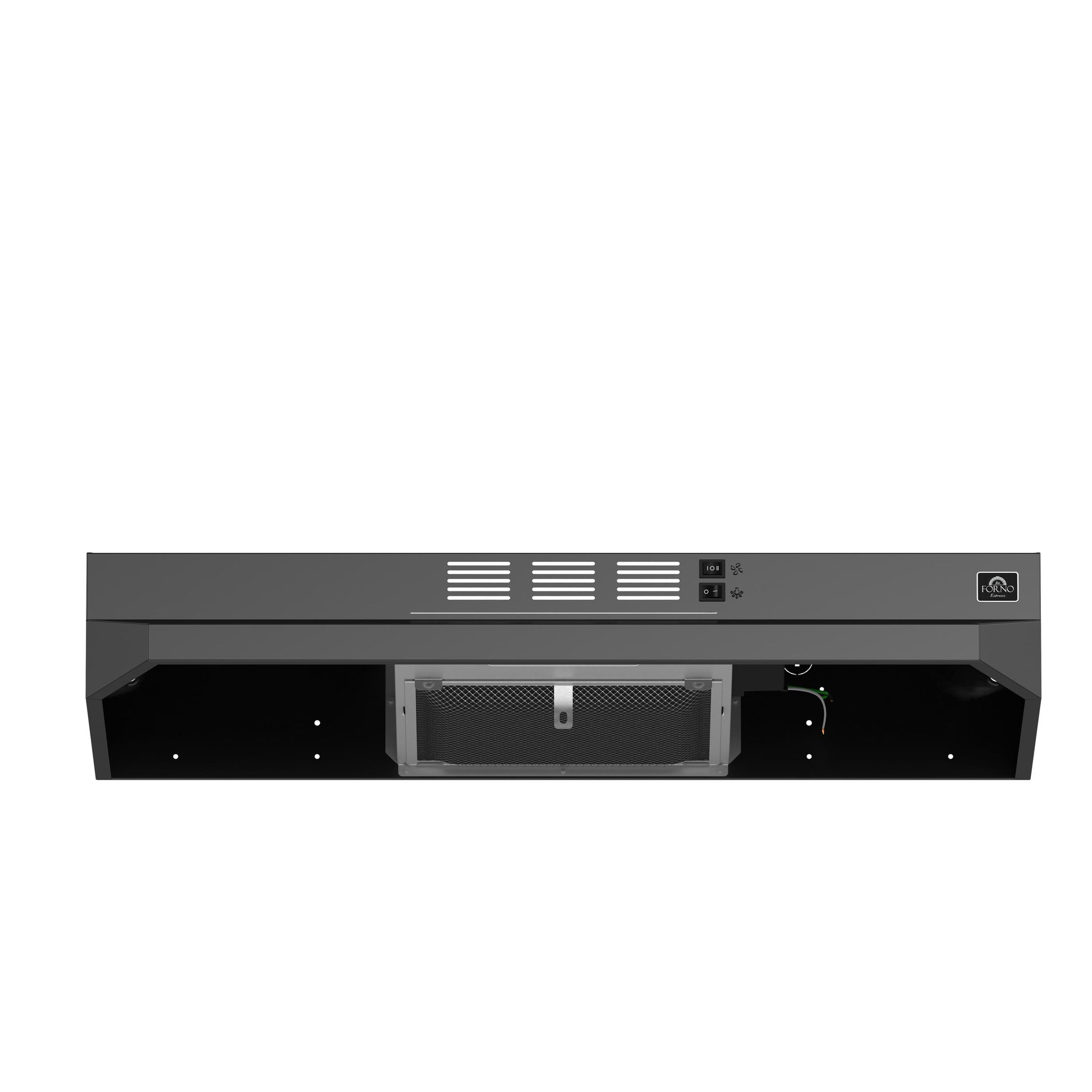 Forno FRHUC520030BLK Forno Cappa 30-Inch Under Cabinet Range Hood, Black, 200 Cfm, Convertible, Led Lighting
