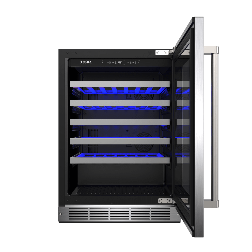 Thor Kitchen TWC24US Thor Kitchen 24-Inch Single Zone Wine Cooler, 46 Wine Bottle Capacity - Model Twc24Us