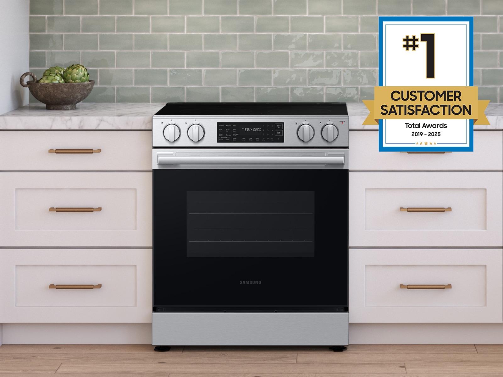 Samsung NSE80H63XRAA Bespoke Smart Slide-In Electric Range Pro Style Design Air Fry Max True Convection