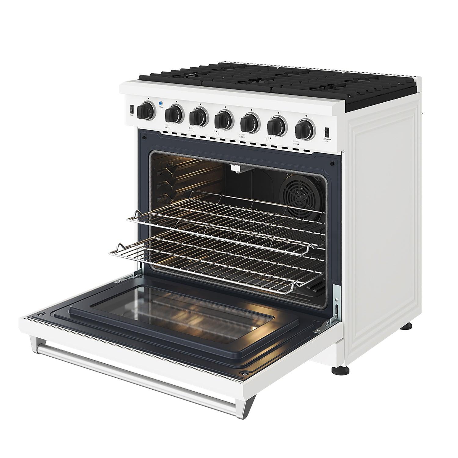 Thor Kitchen LRG3601UW 36 Inch Professional Gas Range In White